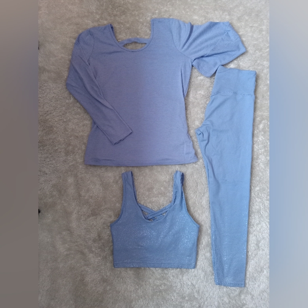 Women's MARIKA 3-Piece Activewear/Lounge Set, Size Large